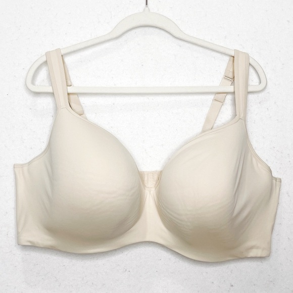Cacique Smooth Lightly Lined Balconette Underwire Bra Nude Pale 50DDD Like New - Picture 3 of 9